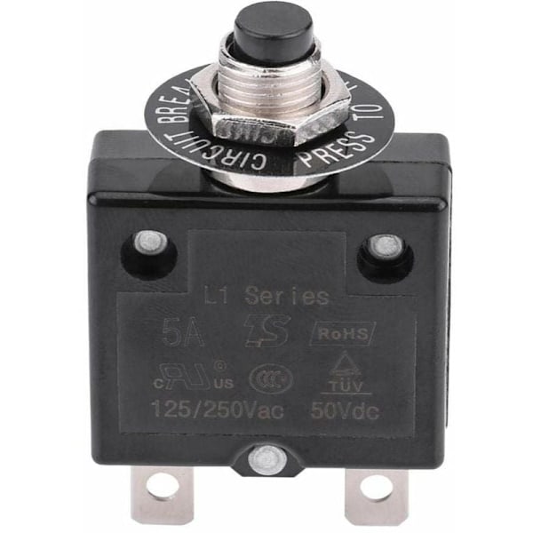 15A strömbrytare termisk brytare för valfri återställning, 125-250V AC 50V DC