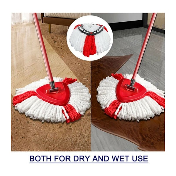4 kpl mikrokuituinen moppi sieni pää + 1 moppipää yhteensopiva Vileda 2-in-1 turbo MOP, o-cedar kanssa