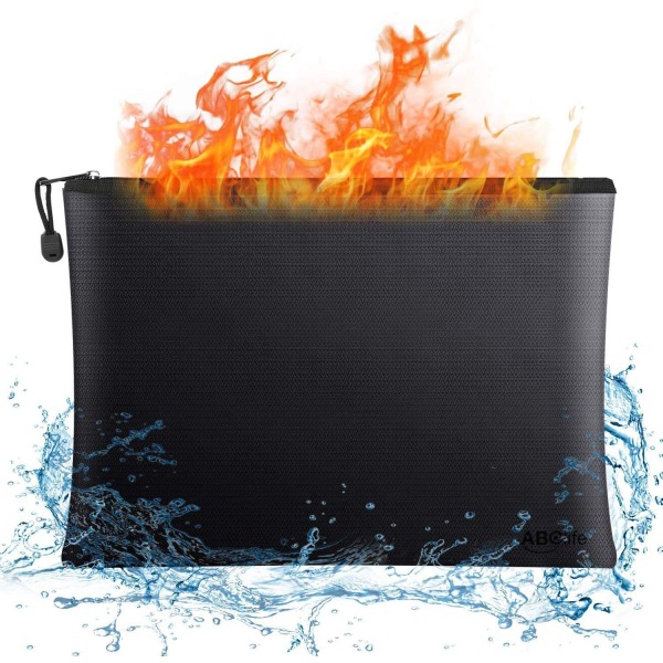 Brandsäker dokumentväska, 1 st (M) 29*20,5 cm, brandsäker, vattentät, säker förvaringspåse, dragkedja förvaringspåse för att skydda värdesaker, pass, dokument, M