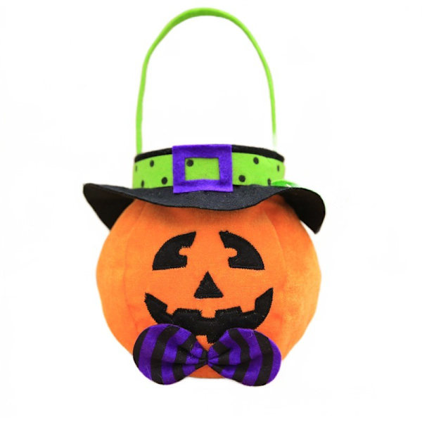 Halloween-dekorasjonsrekvisita barnas godterigaverpose med hette rund totebag
