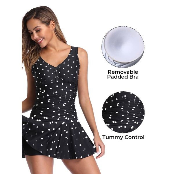 Badedrakt for kvinner, Plus Size, Floral og elegant