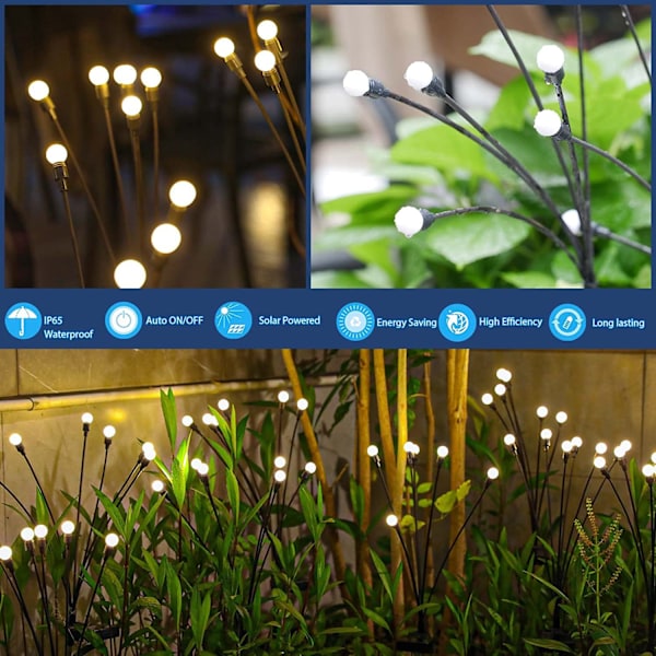 2 kpl 10LED ulko aurinko lamppu ulko vedenpitävä aurinko tulikärpänen valot keinuvat tuulen mukana tähdenlento keinuvat valot piha terassi cha