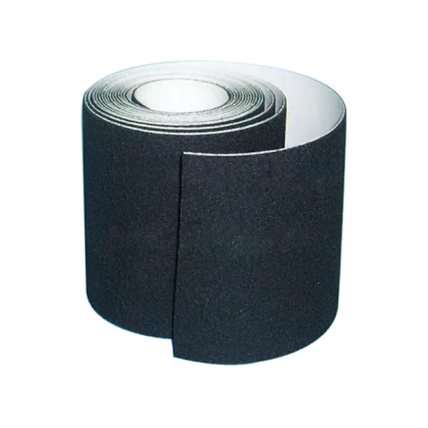 Häfttejp för trappor, friktion, slipande för säkerhet, trappstege, interiör, exteriör, hög friktion, 10cm x 5m, svart