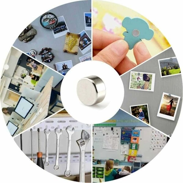 100x Skivmagneter Neo Neodym Sällsynta Förpackade Starka Modeller Hantverk