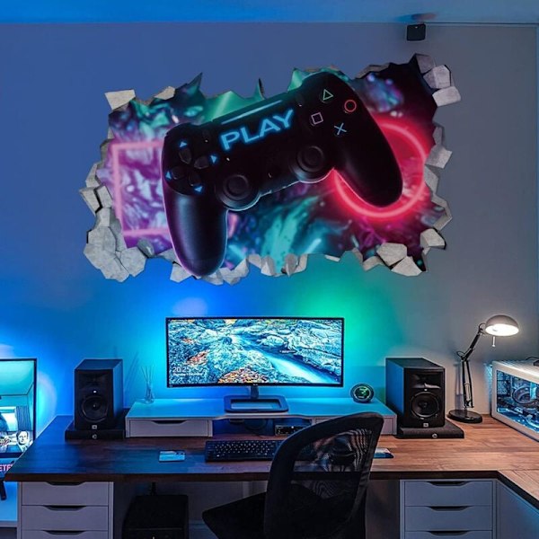 3D spel väggdekor, dekorations väggposter - väggspel, pojkrum väggdekor, modern vardagsrumsdekoration väggdekorationer, studentrums väggdekor