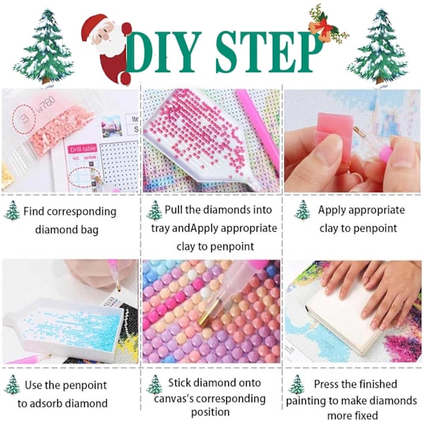 Snögubbe Diamantmålning Kit, Vinter Diamantkonst Kit för Vuxna, 5D Jul Diamantpunkter Full Borr Rund för Föräldrar-Barn Interaktion, Vägg Deko