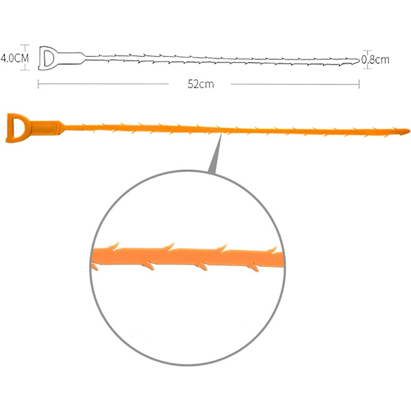 5-pack avloppsrensningsverktyg, flexibelt avloppskrok, långsam avloppsrensning, tryckavlastningsrengöringsslang, hårstoppningsverktyg (52 cm/20 tum)