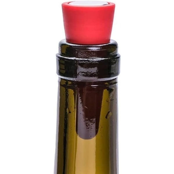 6st återanvändbar flaskpropp Silikonvinpropp Färgglad förpackning