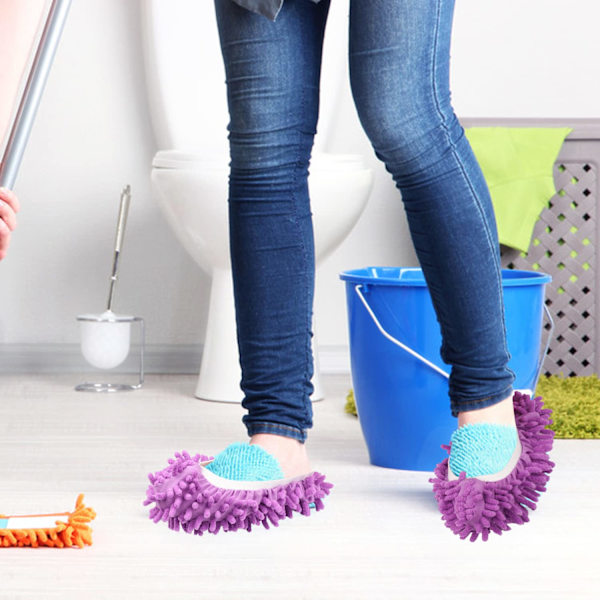 4 paria moppeja ja tossuja, luovat moppikenkäsuojat, tossunsuojat, lattianpuhdistustarvikkeet, uudelleenkäytettävät lattiatossut, kodintarvikkeet, laiska c