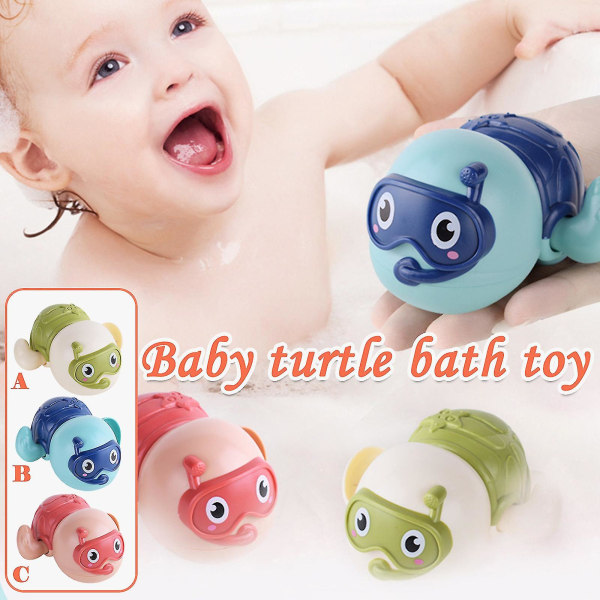 Leker 3 stk Baby Turtle Badeleker Bad Barnespill Vann P