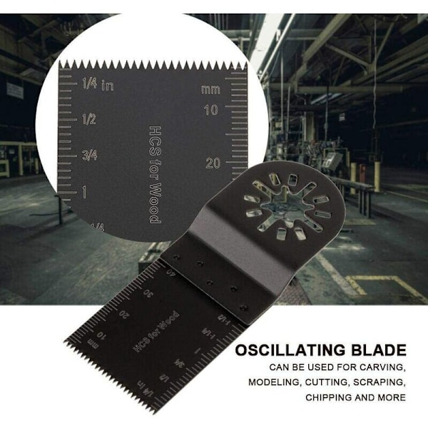 Skip blade oscillerende med tynde tænder/grov tand på 34 mm universal oscillerende sav lukket samling (20 stykker med fine tænder)