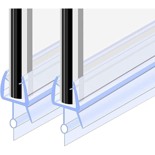 Duschdörrstätning för ett rum 70cm 2st för 4-6mm glas, vikbar barriär duschtätning, ersättningstätning, rak/böjd glasduschdörr.