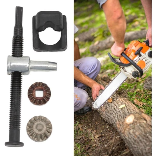 Jeffergarden 2 kpl Ketjunohjaimen Kiristimen Säätösarja Rauta ja Alumiini Moottorisahan Kiristimen Korjaussarja CS370 CS400 CS4200ES -malleille