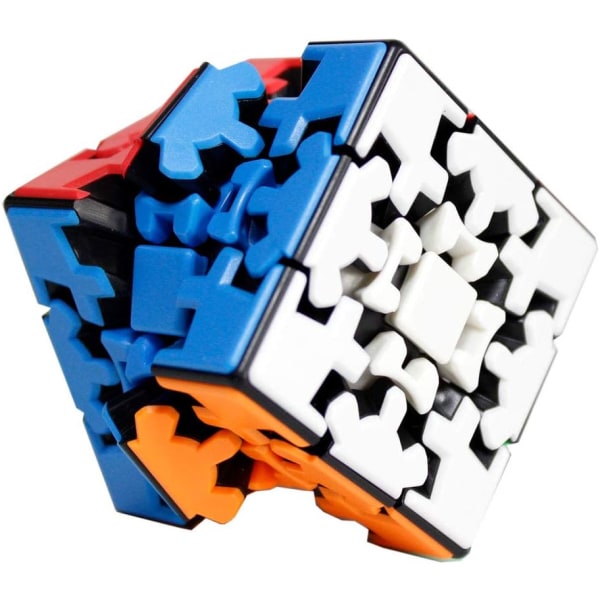 Gear Cube 3x3 Puslespill Kung Fu Cube 3D Puslespill 3x3x3 Cube Glatt Puslespill Glatt Vrid Puslespill Cube med en Cube Tripod (Flerfarget)
