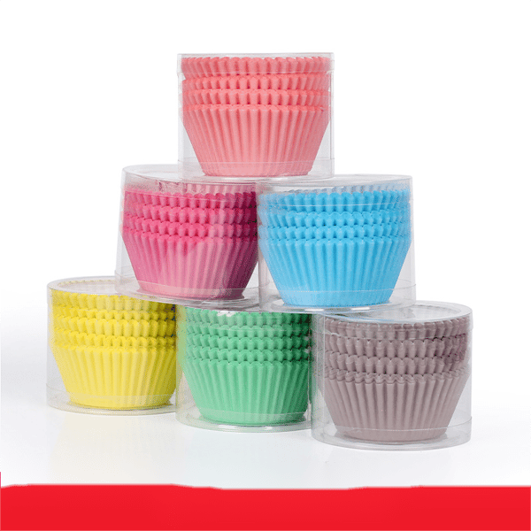 Bakformar, 1 set med 100 st cupcake-formar (slumpmässig färg)