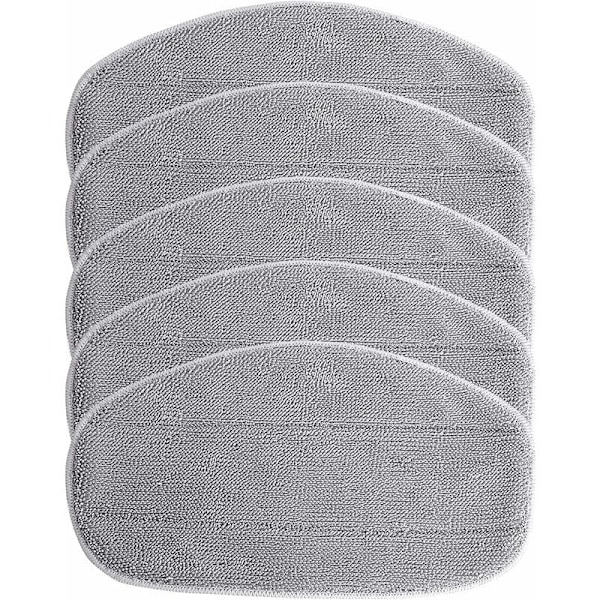 Ersättningspads för Leifheit CleanTenso ångmopp – moppöverdrag för djuprengöring, 5x ersättningsmikrofiberpads –