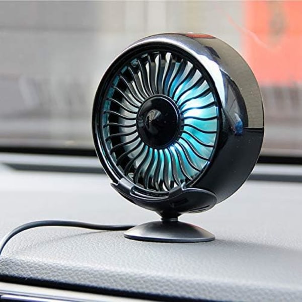 Car Ventilation USB Fans Auto Cooling Fan with Colorful Light/Suction Cup Car USB Fan/Mini cl