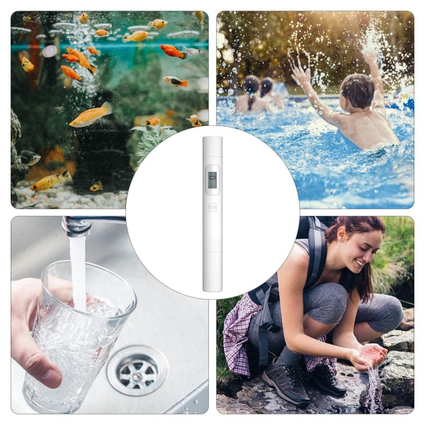 Digital PH-mätare, Vatten PH-testpenna, 0,01PH Hög noggrannhet Vattenkvalitetstestare, Mätintervall 0-9990ppm, för dricksvatten, akvarium, hydroponik