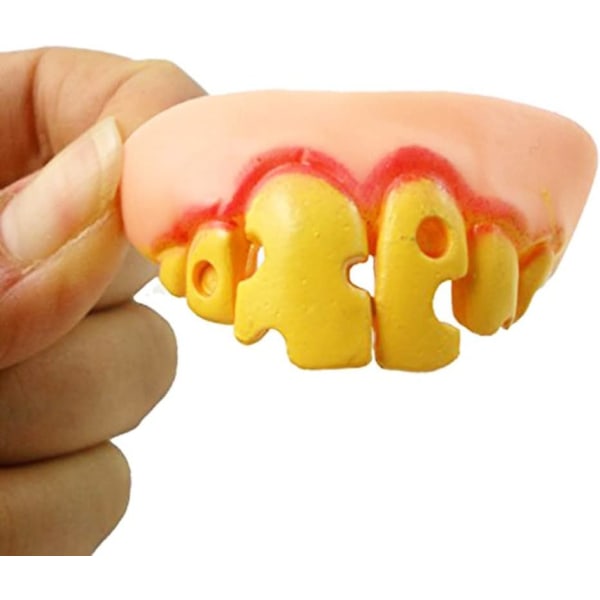 8 stk Sjove skøre kunstige tænder hugtænder grimme falske tænder falsk art