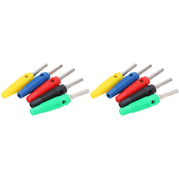 Sæt med 2 unikke nåle-bananstik U23 4 mm rød + gul + blå + grøn + sort til testdele til elektrisk forsyning