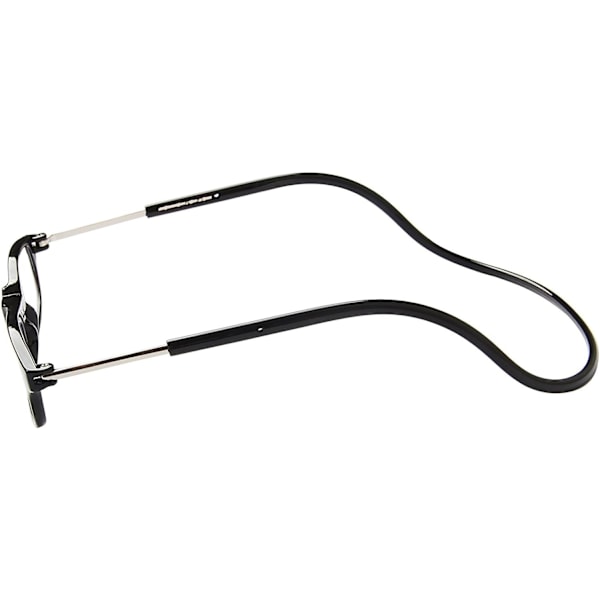 2-pack presbyopiska läsglasögon - Anti-blå + 40 Svart och röd båge Dam- och herrmagnetiska stängda glasögon Anti-trötthet Hängande hals Anti-fall