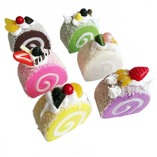 Dessert tredimensionell simuleringskaka dessert export kylskåpsmagnet (6 stycken)