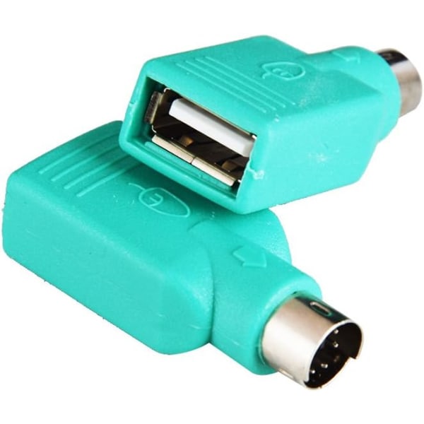 PS2-USB-naaras-PS/2-adapteri-laturi-urosmuunnin näppäimistölle ja hiirelle 2 kpl Oxusborilta (Huom: EI SOVELLE KAIKKIIN EMOLEVYIHIN)