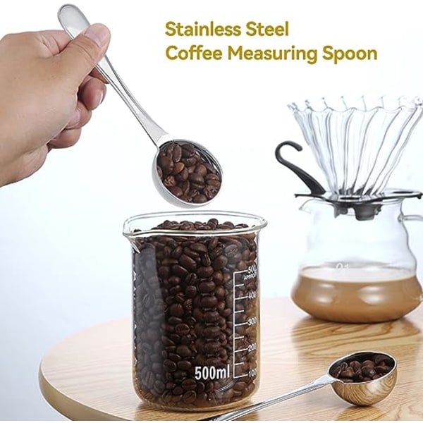15 ml rustfritt stål kaffemåleskje, rustfritt stål måleskjeer kaffemål for kaffe, te