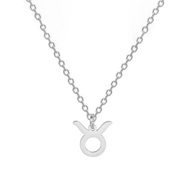 Snygg Stål Zodiac Halsband - Väduren, Vågen, Jungfrun, Oxen, etc. - Zodiac Halsband - Födelsedagspresent Smycken