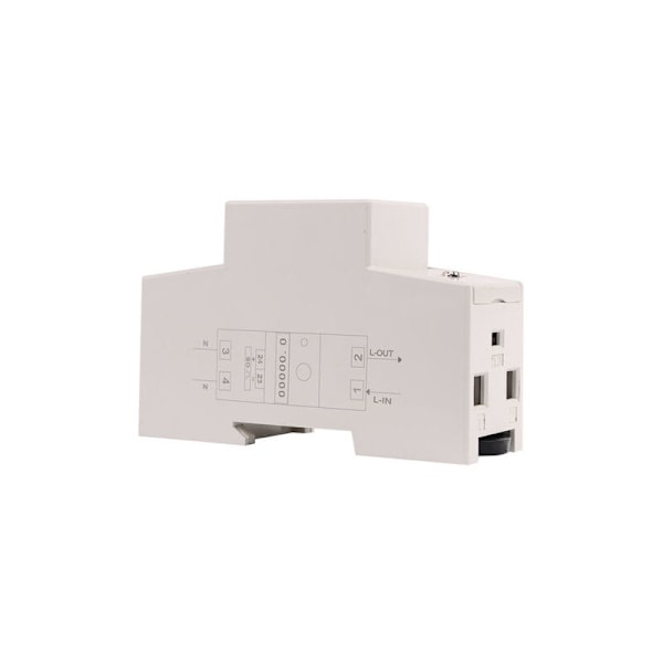 Enkeltfaset elmåler 80A MAX MODULAR, Simpel pris, LCD-display, delvis nulstilling