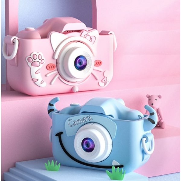 Vaaleanpunainen lastenkamera, 2,0 tuuman digitaalinen lastenkamera 3 4 5 6 7 8 9