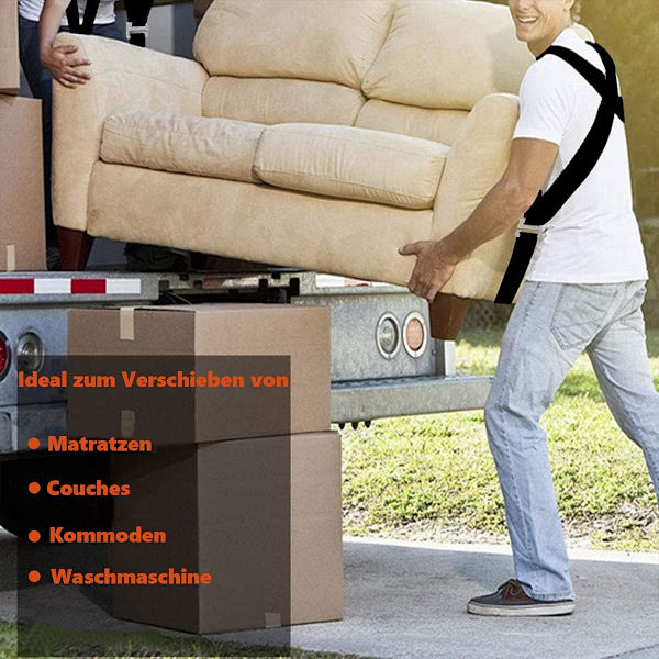 2 hengen nosto- ja kantohihnasysteemi, max 200 kg:n huonekalujen nostohihnat huonekalujen helppoon kuljetukseen ja kiinnitykseen