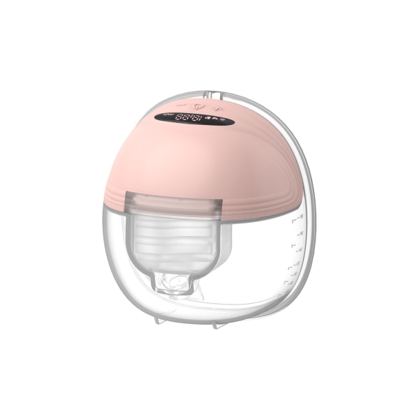 1 Elektrisk Brystpumpe, Bærbar Håndfri, Smertefri Brystpumpe med 3 Tilstande og 12 Niveauer, Pink LCD Touch Screen Brystpumpe