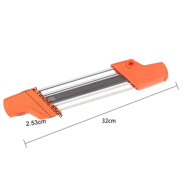 Valkoinen viilatiedosto 2 in 1 moottorisahan ketjulle 3/8\" P Ø 4,0 mm