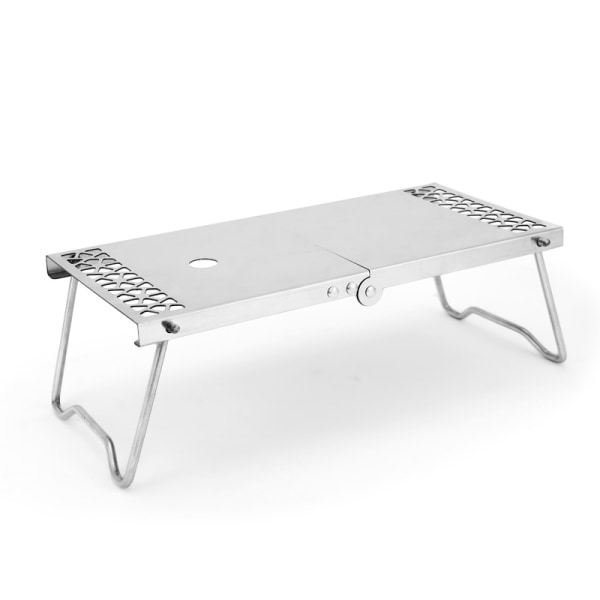 Folding camping table, stove grill table, folding beach table, stainless steel mini cooking camping table outdoor picnic, camping camping table