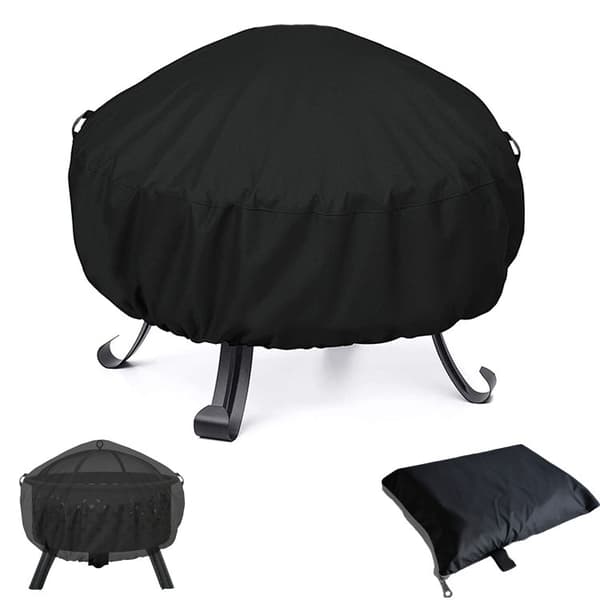 Eldstadsgrillöverdrag Vattentätt Runt, Vindtätt, Rivtåligt Eldstadsskydd, 210D Oxfordtyg BBQ Eldstadsskydd, Eldstadsskydd 122x46cm