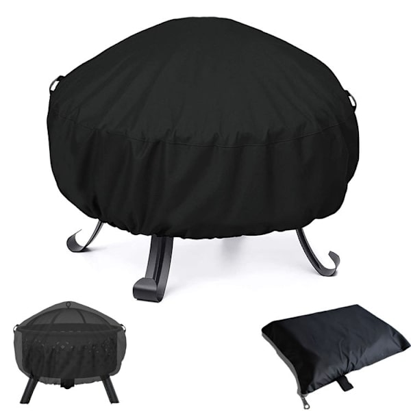 Vattentätt runt eldgropsskydd, vindtätt, rivbeständigt eldgropsskydd, 210D Oxford-tyg BBQ eldgropsskydd, eldgropsskydd 122x46cm