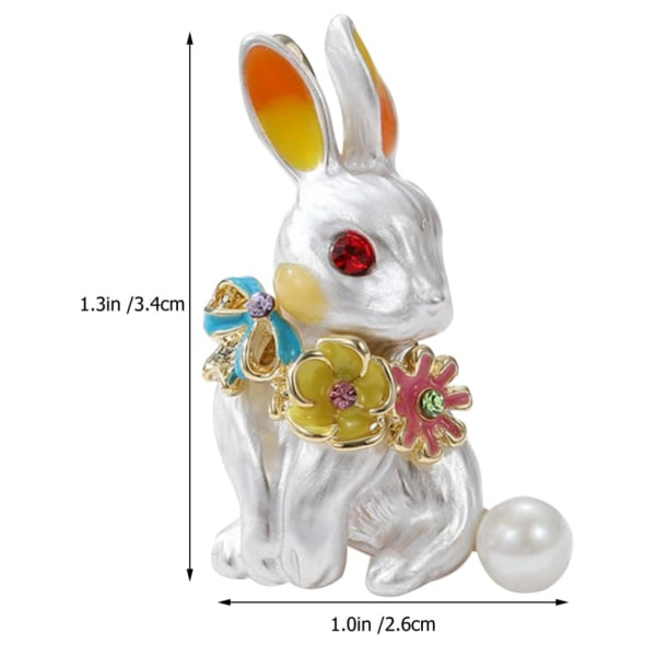 Bunny Brooch Søt Dyr Kanin Lapel Pin Brosje