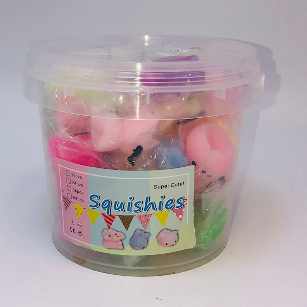 Ventilerade stressreducerande kläm leksaker 24 stycken Mochi leksaker för barnfest gynnar Mini Kawaii Mochi stressreducerande ångest leksaker för barn