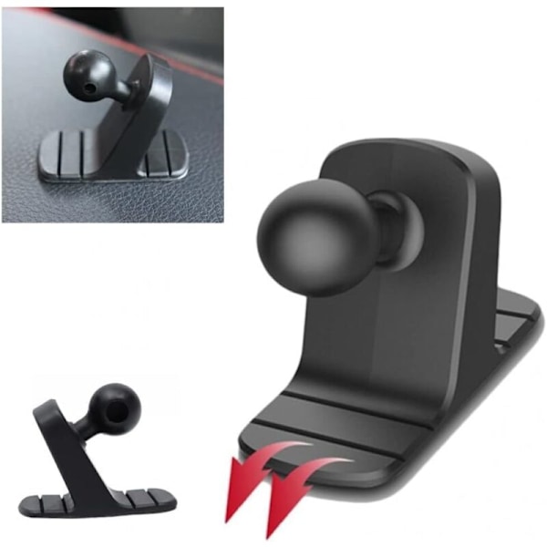 Sett med 2 17 mm kulehoder med kulehode for dashbord - Fast sklisikker base for bilventilasjon - Biltilbehør