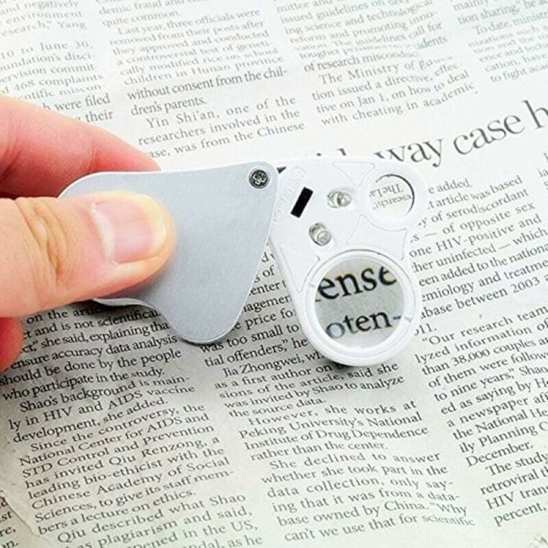 30x60 juvelerarförstoringsglas, urmakare belyst av LED, ädelstenar smycken Stenar Stenar Delar fritidsmodeller Antika modeller Lupp Fickmonokel