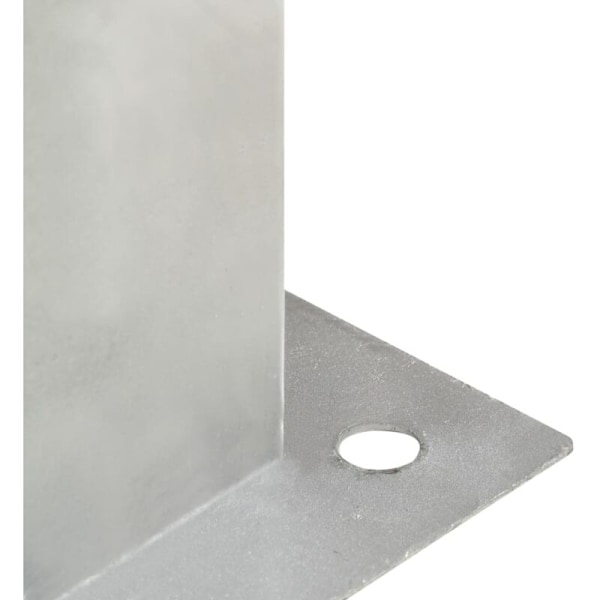 Stolpfästen 4 st Galvaniserad Metall 101 mm