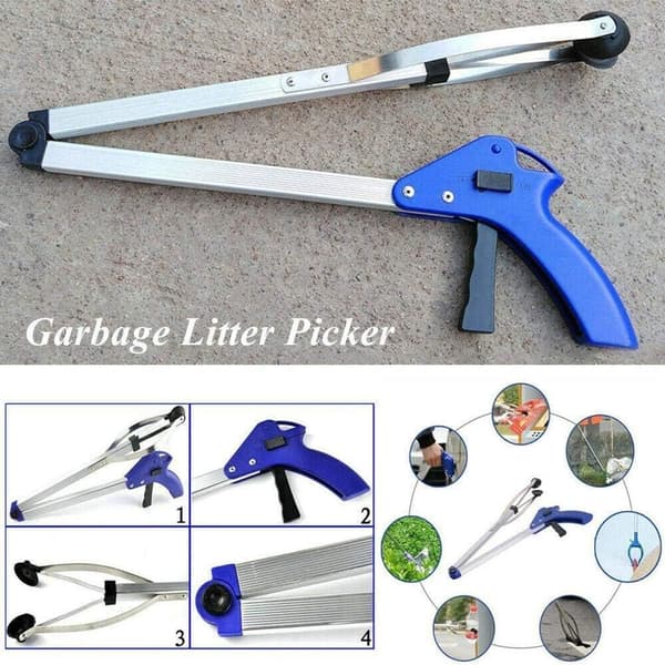 Aluminiums sammenleggbar griper med lang arm som når 83,8 cm