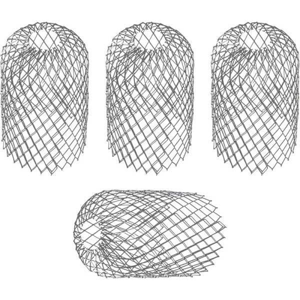 4 fleksible aluminiums tagrenderfiltre Diameter 8cm Gitter Stop Blad Croach Pare Blad Cache Tagrende for at beskytte tagrenden mod tagblade