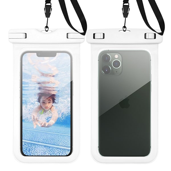 1 stk. sort vandtæt smartphone-pung, universel IPX8 vandtæt pung strandtilbehør telefonpung til iPhone 13/12/11 Mini Pro Max XS XR X, Hua