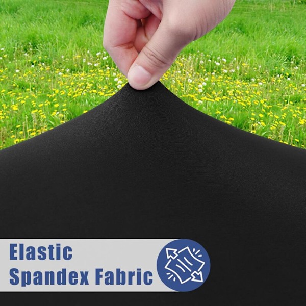 Set med 2 rektangulära picknickdukar, för 6-fotsbord (svart, 30\"x72\")