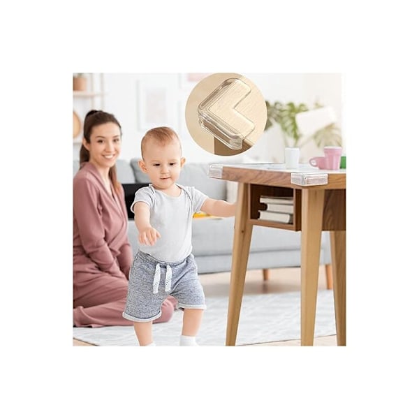 20 st Skydd Hörnskydd för bord baby, transparent möbelhörnskydd, mjukt och hög motståndskraft, skyddar barnet från skarpa hörn