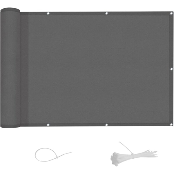 Balkongskydd 90x500cm i 170g/㎡, UV-blockerande, integritetsskydd och säkerhet för balkongräcken, Antracit