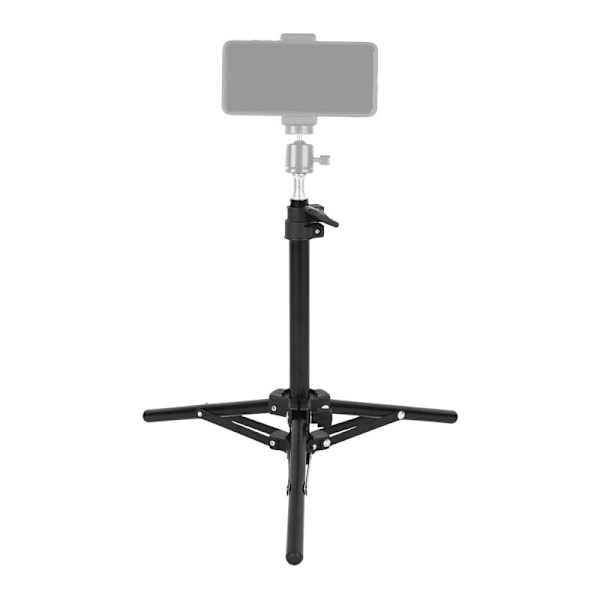 Justerbart stativstöd för videobelysning i 2 sektioner, 50 cm, 1,5 kg nyttolast, med 1/4 tums universellt gränssnitt för telefonstöd, LED-video