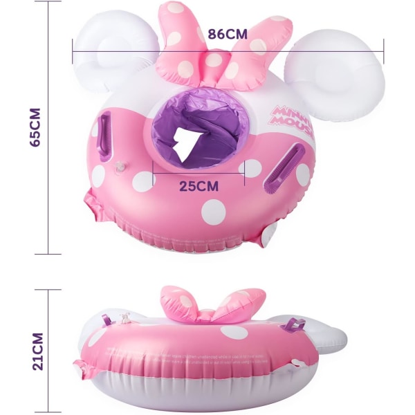 MinnieEnfant Bouee Inflatable Bouee Bebe Baby Swim Float Baby Swimming Ring Swimming Bebe Pool Seat Inflatable Pool Float för 6-36 månader baby